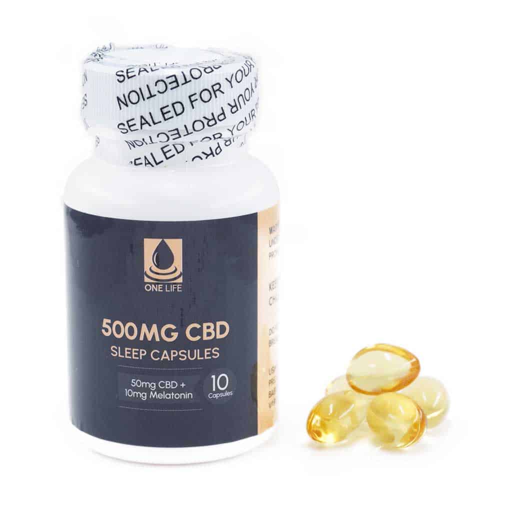 One Life Soft Gel Capsules – Sleep – 500mg CBD + 100mg Melatonin product image