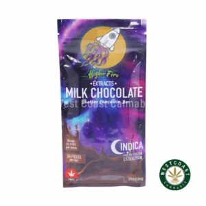 Higher Fire Extracts – Shatter Chocolate Bar – Milk Chocolate 2000mg THC (Indica) product image