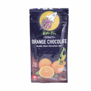 Higher Fire Extracts – Bubble Hash Chocolate Bar – Orange 1000mg THC product image