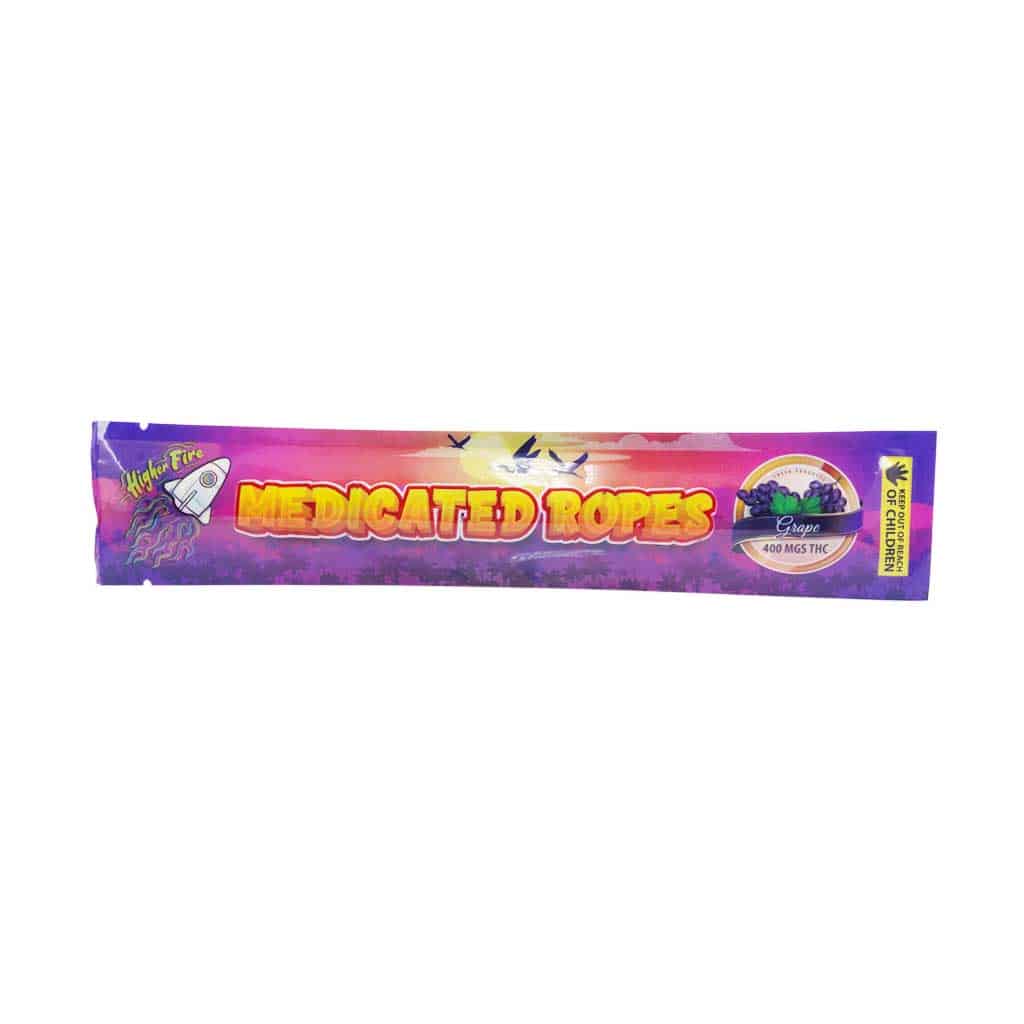Higher Fire Extracts – Medicated Ropes – Grape 400MG THC product image