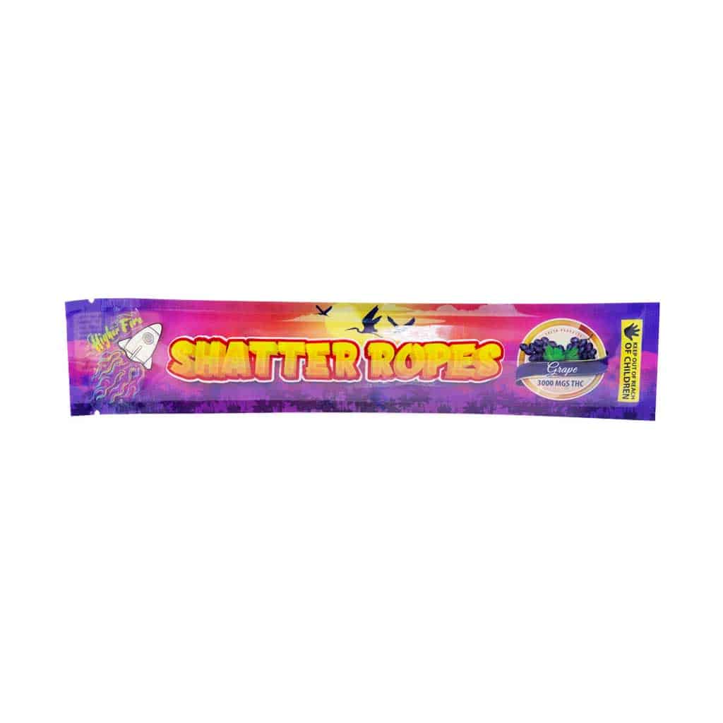 Higher Fire Extracts – Shatter Ropes – Grape 3000MG THC product image