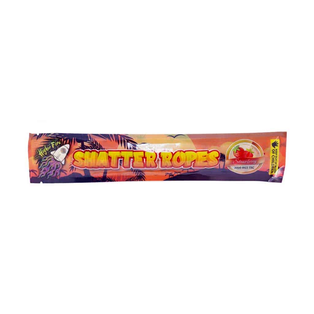 Higher Fire Extracts – Shatter Ropes – Strawberry 3000MG THC product image