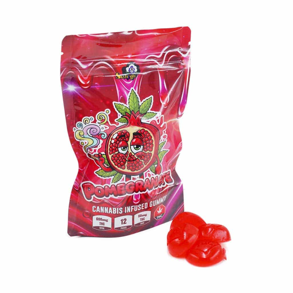 Sky High Edibles – Pomegranate Gummy 600mg THC product image