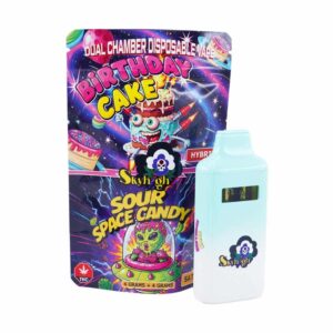 Sky High Extract – Dual Chamber Vape – Birthday Cake (Hybrid) + Sour Space Candy (Sativa) – (4 Grams + 4 Grams) product image