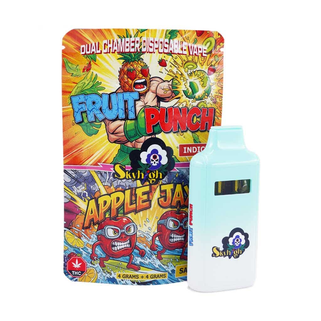Sky High Extract – Dual Chamber Vape – Fruit Punch (Indica) + Apple Jax (Sativa) – (4 Grams + 4 Grams) product image