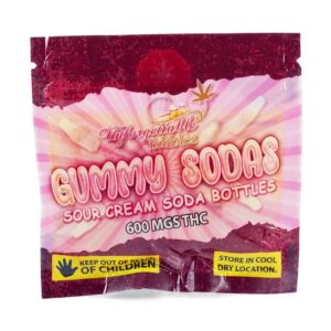 Unforgettable Edibles – Gummy Sodas Sour Cream Soda Bottles 600mg THC product image