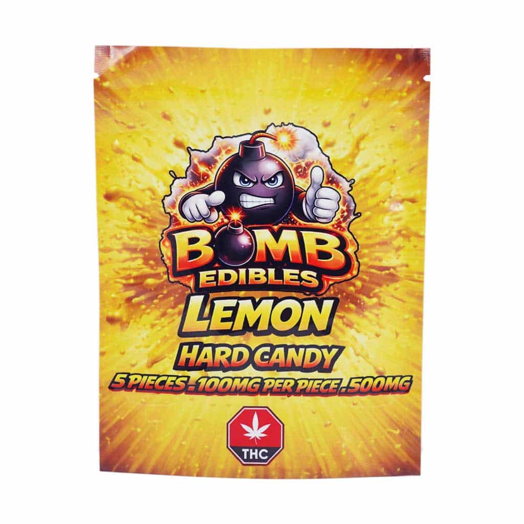 Bomb Edibles – 500mg THC Hard Candy – Lemon product image
