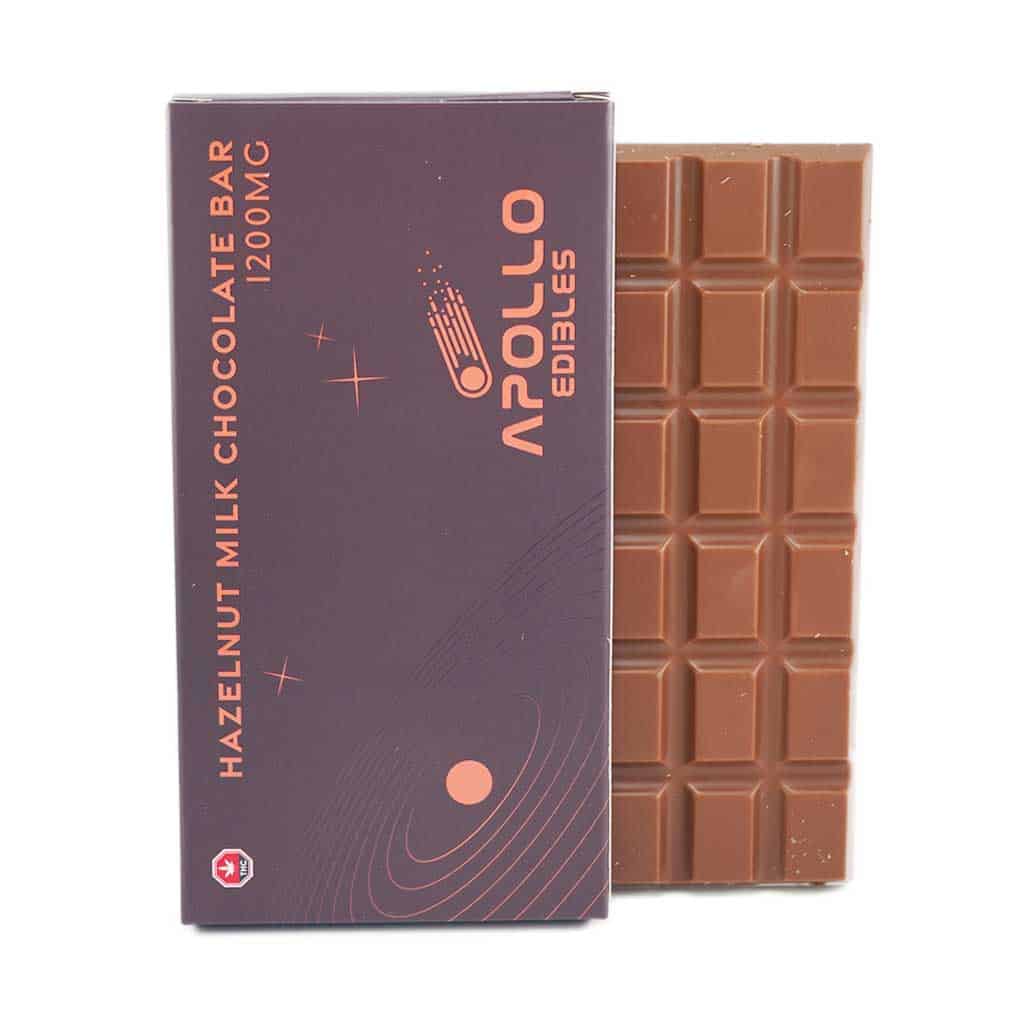 Apollo Edible Chocolates – Hazelnut Milk Chocolate Bar – 1200MG THC product image