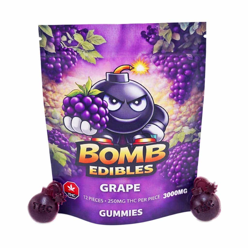 Bomb Edibles – 3000mg THC Gummies – Grape product image