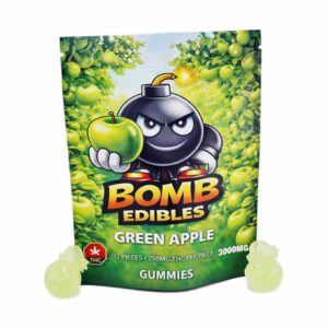 Bomb Edibles – 3000mg THC Gummies – Green Apple product image