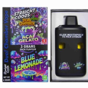 Straight Goods – Dual Chamber Vape – Acai Gelato + Blue Lemonade (3 Grams + 3 Grams) product image