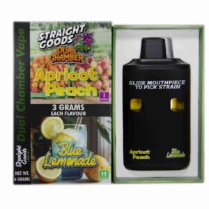Straight Goods – Dual Chamber Vape – Apricot Peach + Blue Lemonade (3 Grams + 3 Grams) product image