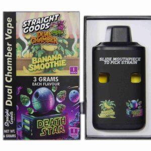 Straight Goods – Dual Chamber Vape – Banana Smoothie + Death Star (3 Grams + 3 Grams) product image