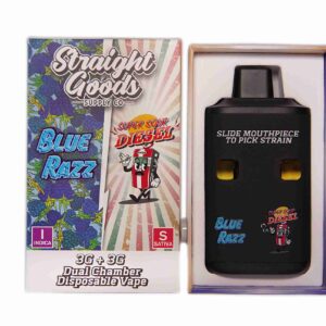 Straight Goods – Dual Chamber Vape – Blue Razz + Super Sour Diesel (3 Grams + 3 Grams) product image