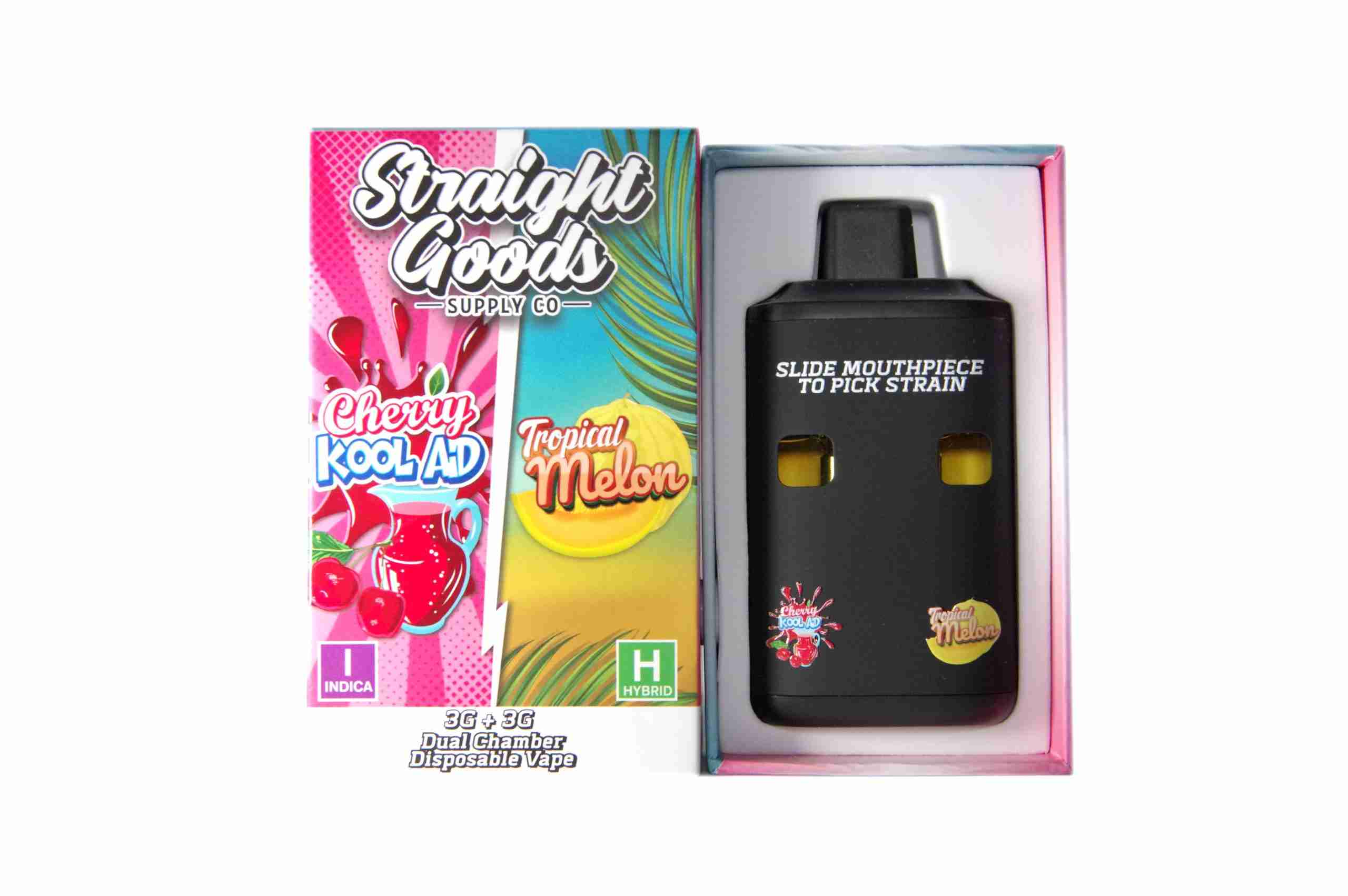 Straight Goods – Dual Chamber Vape – Cherry Kool Aid + Tropical Melon (3 Grams + 3 Grams) product image