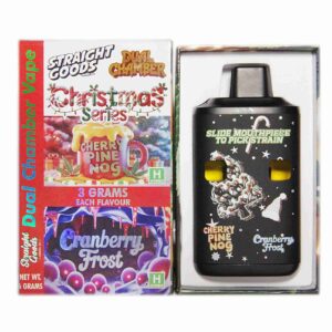 Straight Goods – Dual Chamber Vape – Christmas Series – Cherry Pine Nog + Cranberry Frost (3 Grams + 3 Grams) product image