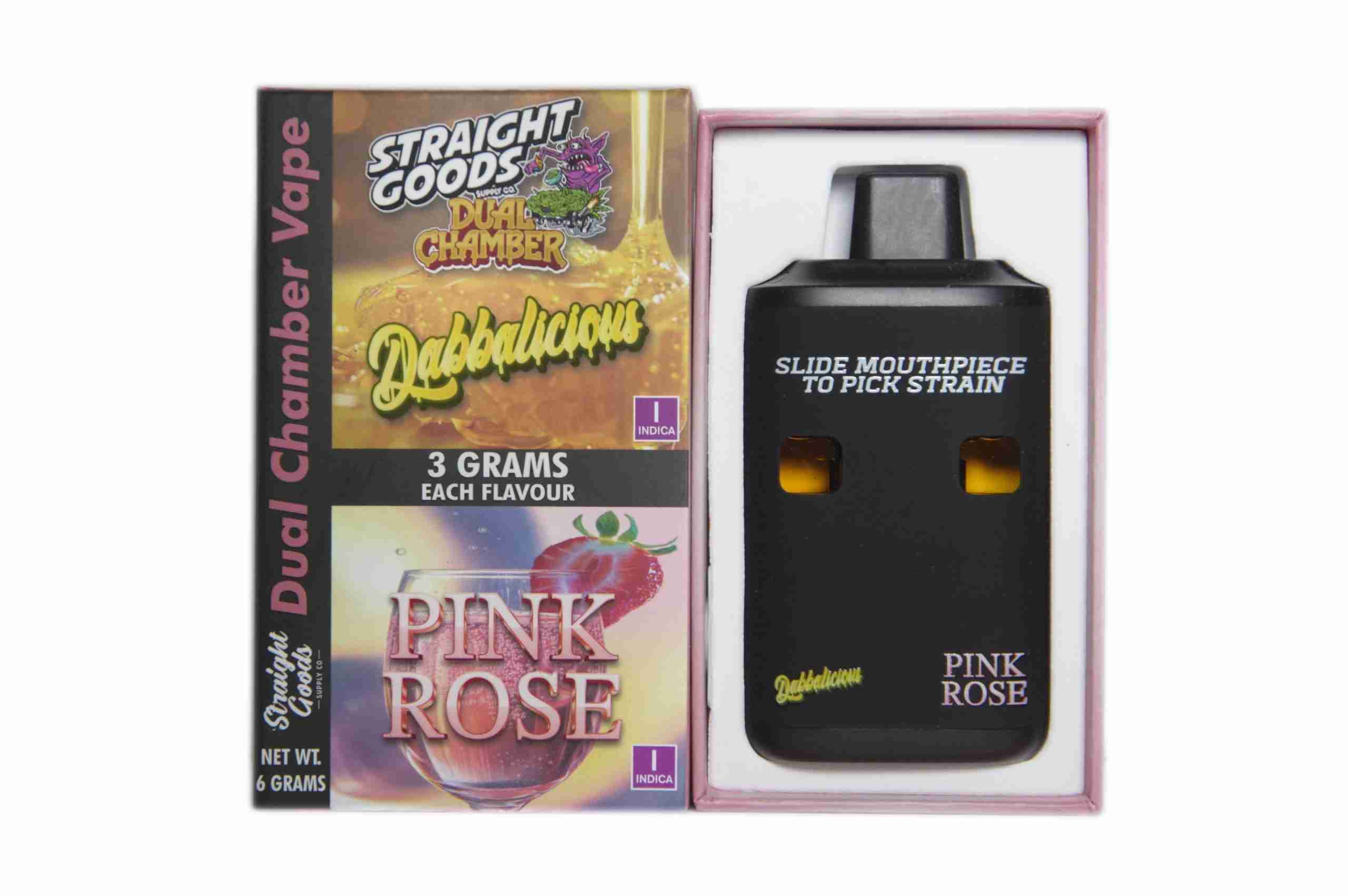 Straight Goods – Dual Chamber Vape – Dabbalicious + Pink Rose (3 Grams + 3 Grams) product image