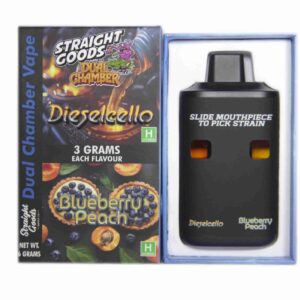 Straight Goods – Dual Chamber Vape – Dieselcello + Blueberry Peach (3 Grams + 3 Grams) product image