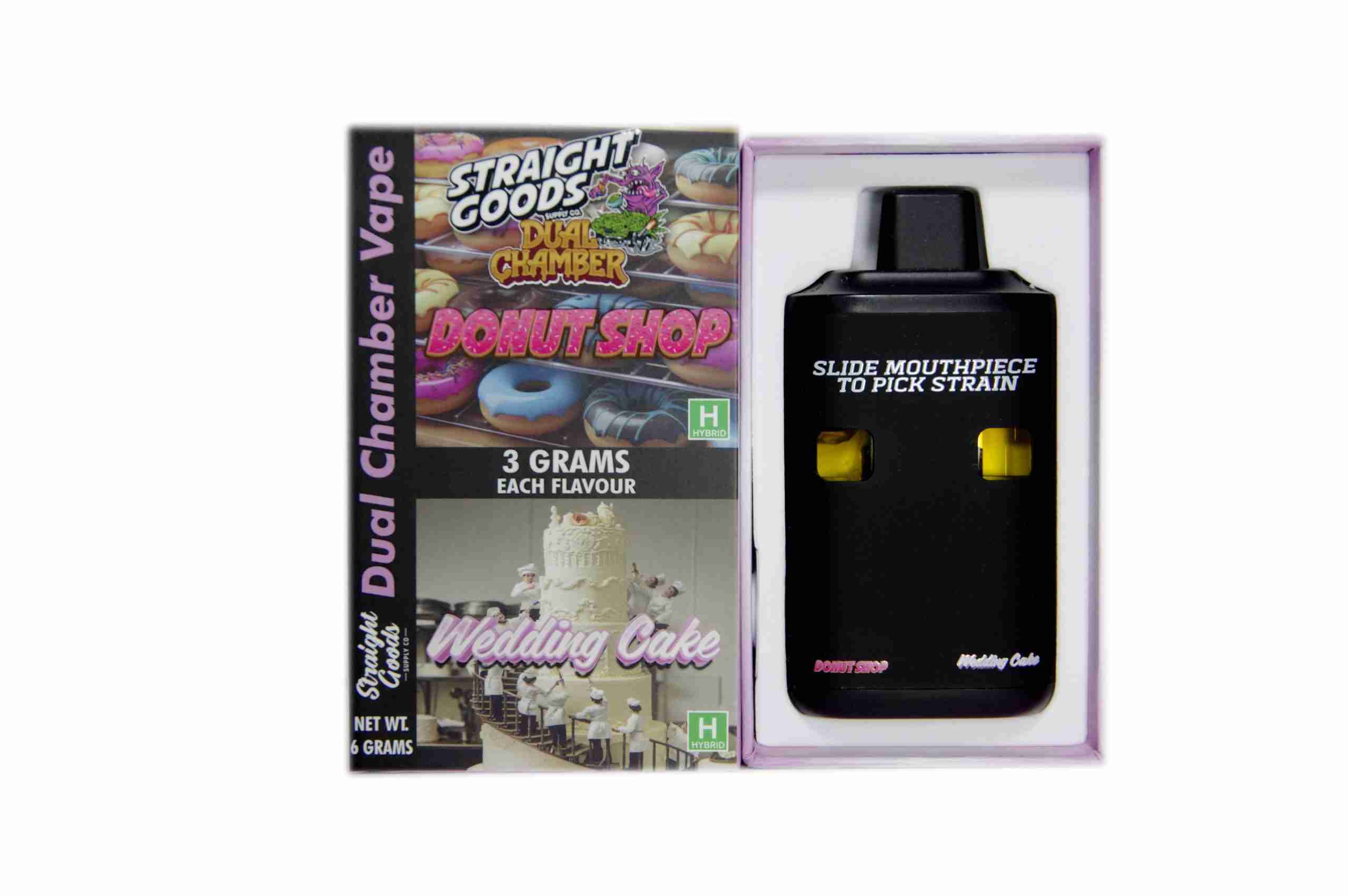 Straight Goods – Dual Chamber Vape – Donut Shop + Wedding Cake (3 Grams + 3 Grams) product image