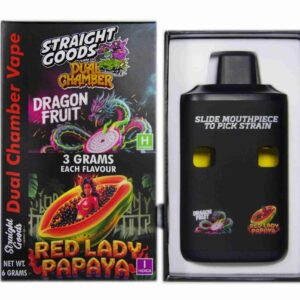 Straight Goods – Dual Chamber Vape – Dragon Fruit + Red Lady Papaya (3 Grams + 3 Grams) product image