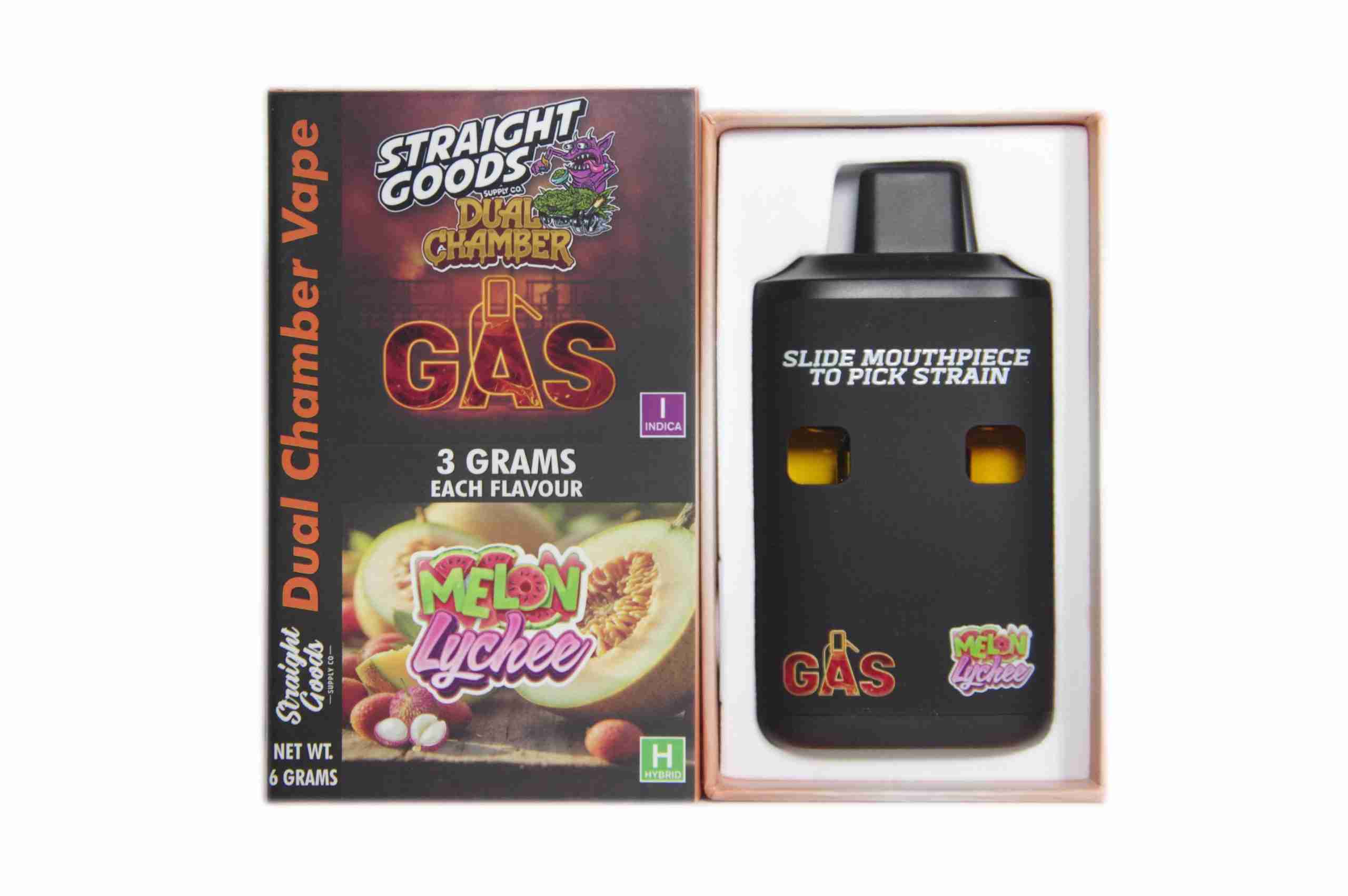 Straight Goods – Dual Chamber Vape – Gas + Melon Lychee (3 Grams + 3 Grams) product image
