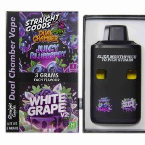 Straight Goods – Dual Chamber Vape – Juicy Blueberry + White Grape V2 (3 Grams + 3 Grams) product image
