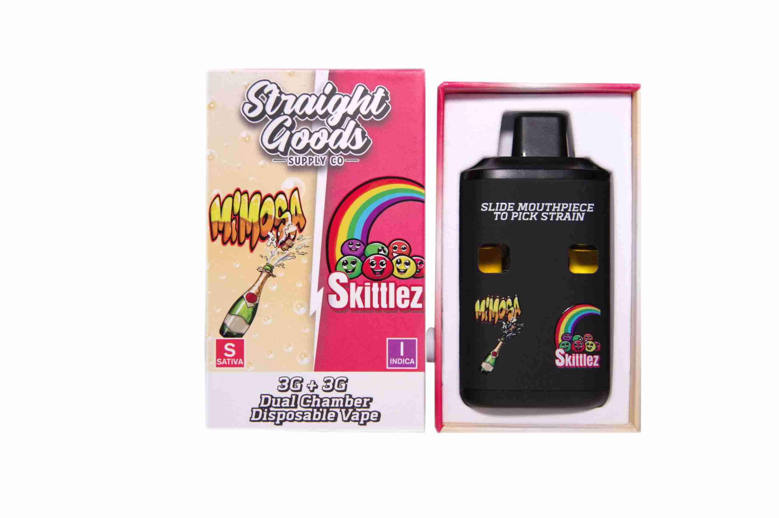 Straight Goods – Dual Chamber Vape – Mimosa + Skittlez (3 Grams + 3 Grams) product image
