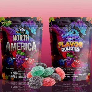 Sky High Edibles – World of Flavor Gummies – North America (1200mg THC) product image