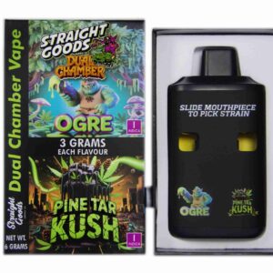 Straight Goods – Dual Chamber Vape – Ogre + Pine Tar Kush (3 Grams + 3 Grams) product image