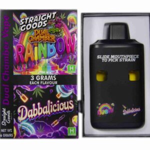 Straight Goods – Dual Chamber Vape – Rainbow + Dabbalicious (3 Grams + 3 Grams) product image