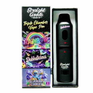 Straight Goods – Triple Chamber Vape – Rainbow + Dabbalicious + Blueberry Cookies (3 Grams + 3 Grams + 3 Gram) product image