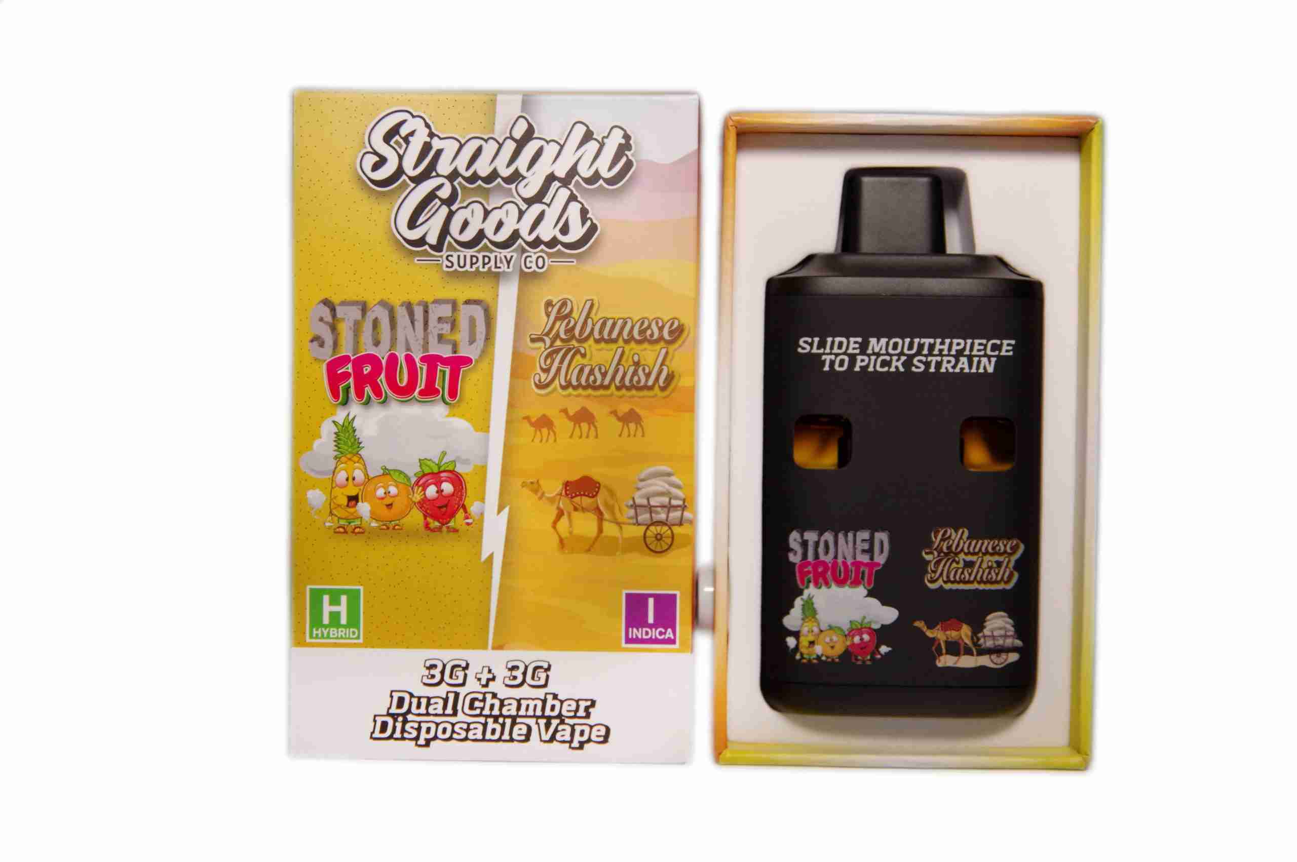 Straight Goods – Dual Chamber Vape – Stoned Fruit + Red Lebanese Hashish (3 Grams + 3 Grams) product image