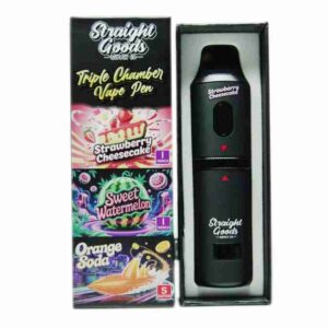Straight Goods – Triple Chamber Vape – Strawberry Cheesecake + Sweet Watermelon + Orange Soda (3 Grams + 3 Grams + 3 Gram) product image