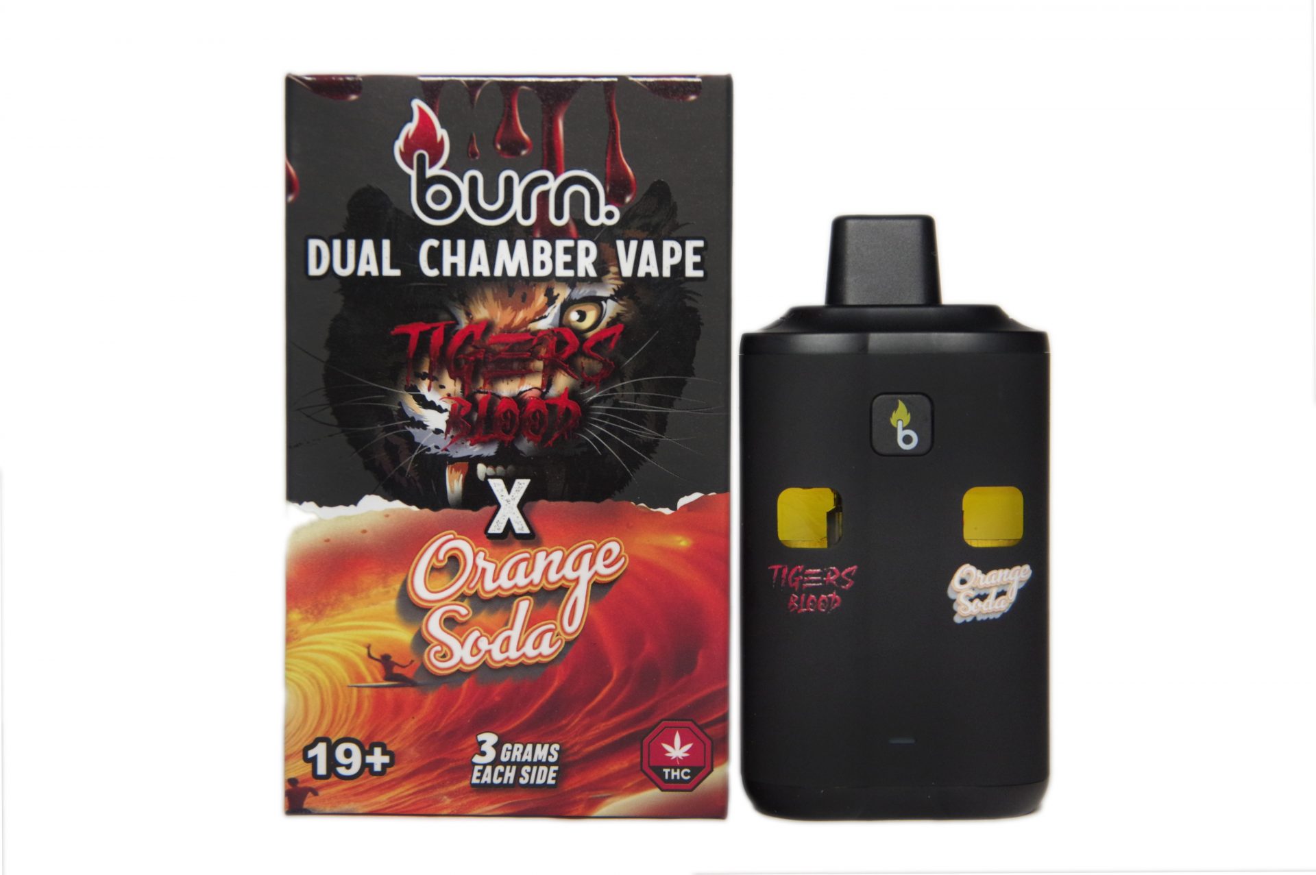 Burn Extracts – Dual Chamber Disposable Vape – Tiger Blood + Orange Soda (3+3 Gram) product image