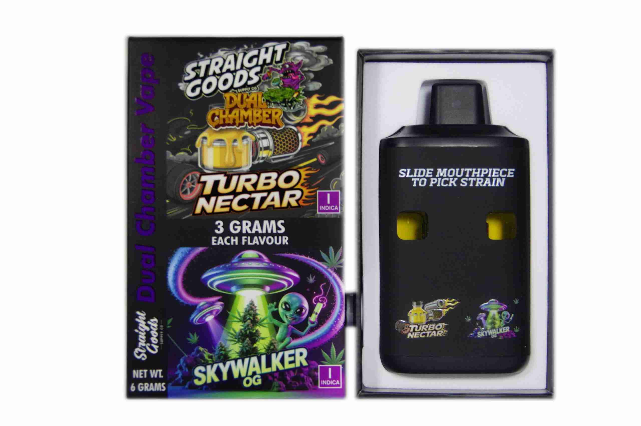 Straight Goods – Dual Chamber Vape – Turbo Nectar + Skywalker OG (3 Grams + 3 Grams) product image