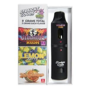 Straight Goods – Triple Chamber Vape – Violator Kush + Lemon Berry + Tangielope (3 Grams + 3 Grams + 3 Gram) product image